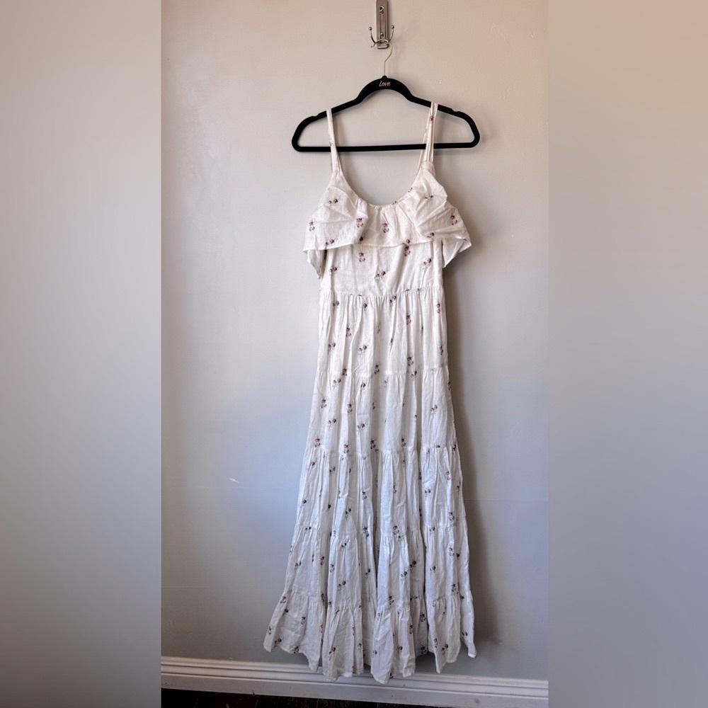 PAIGE White Floral Maxi Dress​